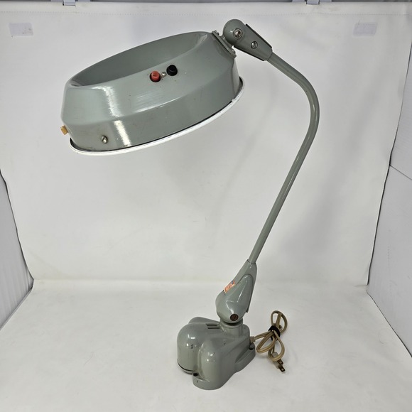 Other - Vintage Art Specialty Flexo Magnifying Desk Table Lamp Art Deco Grey 31" Works